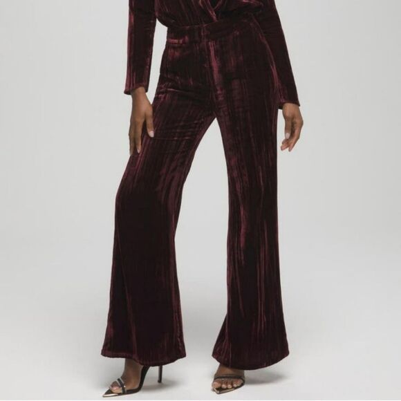 GOOD AMERICAN Crinkle Velvet High Waist Wide Leg Porto Pants size xxl - Picture 1 of 9